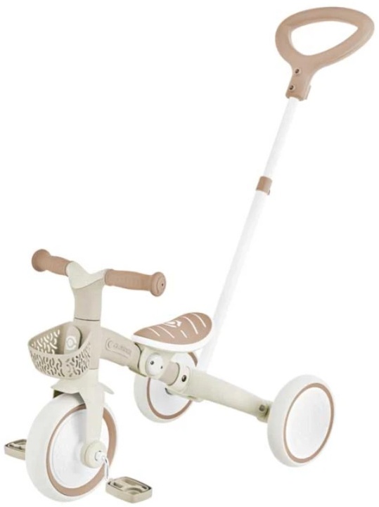 Tricicletă pentru copii 3 în 1 Globber - Learning Trike Plus, bej