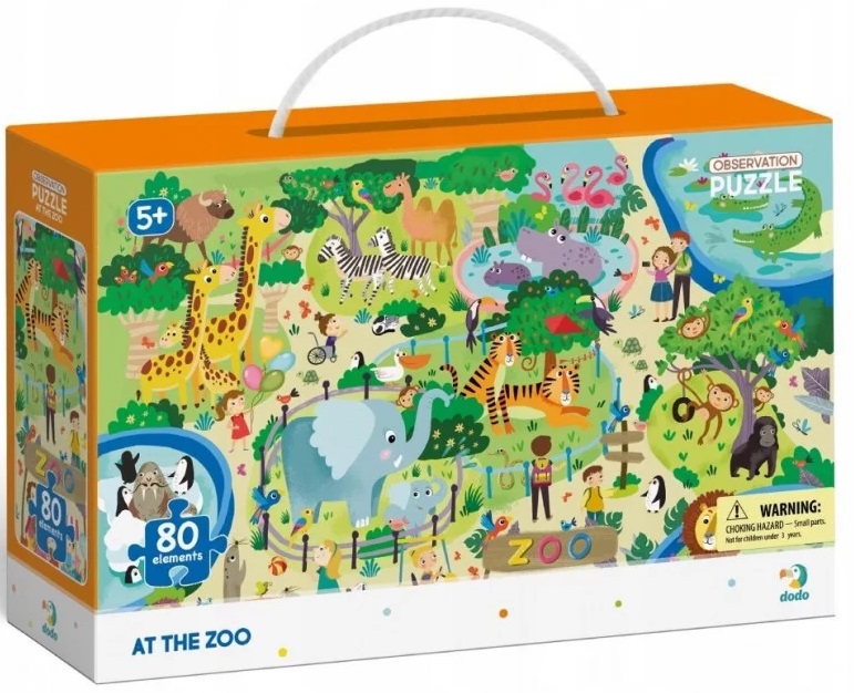 Puzzle pentru copii  Dodo - Zoo, 80 de piese