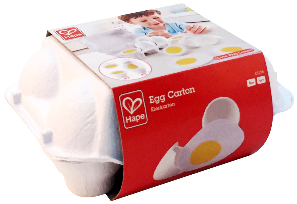 Set produse de taiat Hape - Cutie cu oua, din lemn
