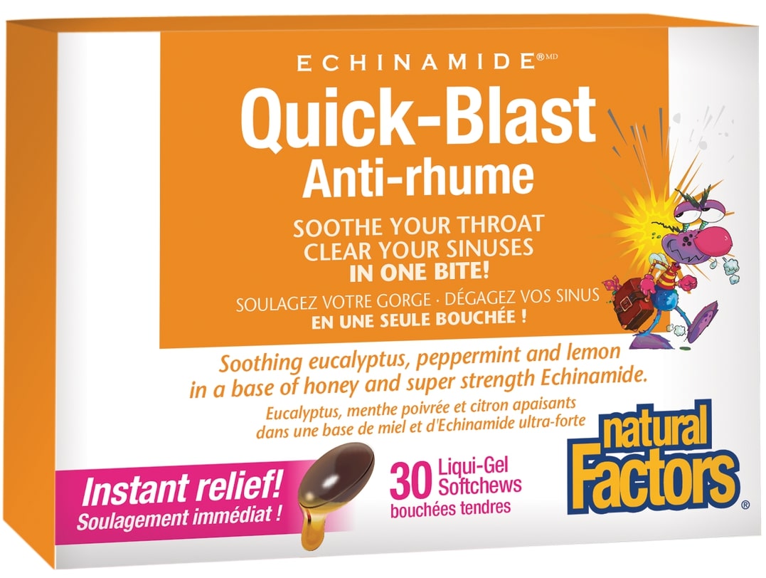Echinamide Quick-Blast, 30 capsule masticabile, Natural Factors