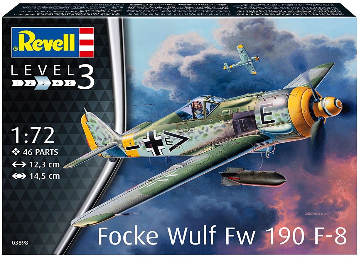 Model asamblat Revell - Avion militar  Focke Wulf Fw 190 F-8 (03898)
