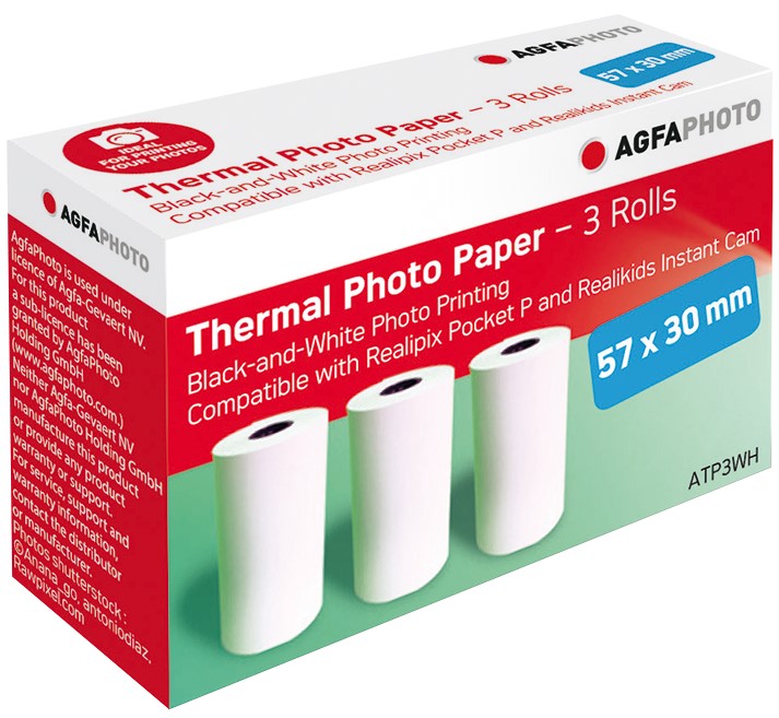 Hartie termo Agfaphoto - Agfa Realipix Pocket, Realikids Instant, 3 buc