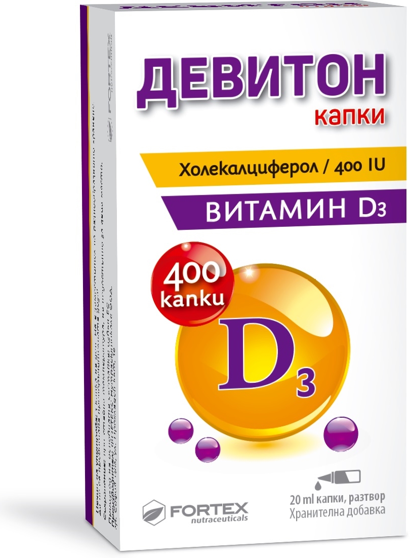 Picături Deviton, 400 UI, 20 ml, Fortex