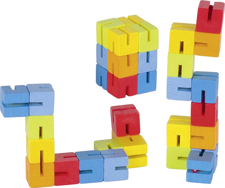 Puzzle din lemn Goki - Cubulete