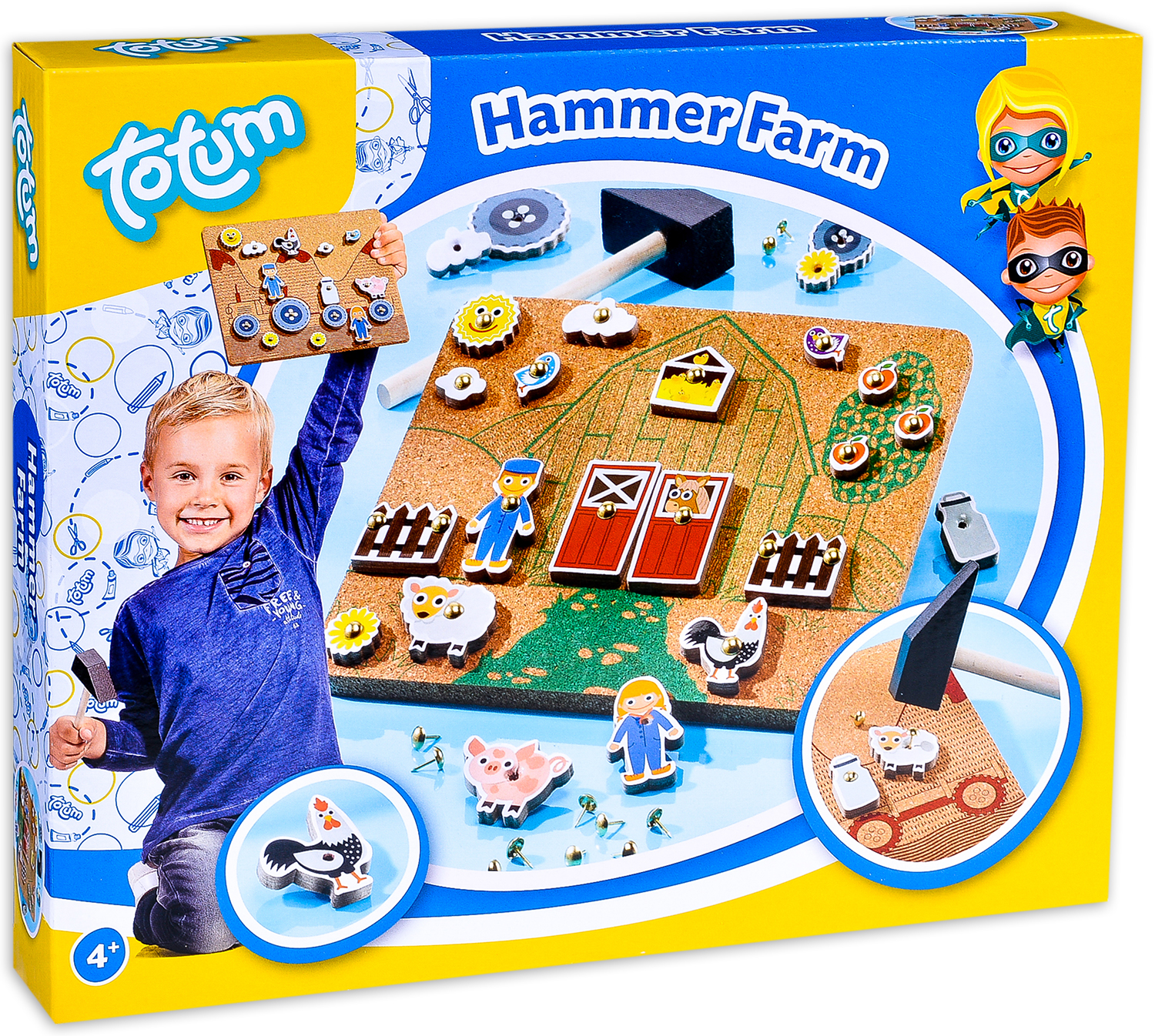 Set creativ Totum -  Joaca-te si creeaza, ferma cu animale