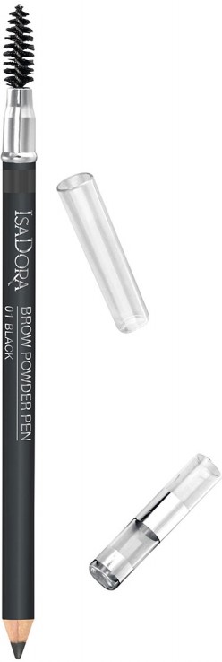 IsaDora Creion-pudră pentru sprâncene, 01 Black, 1.1 g