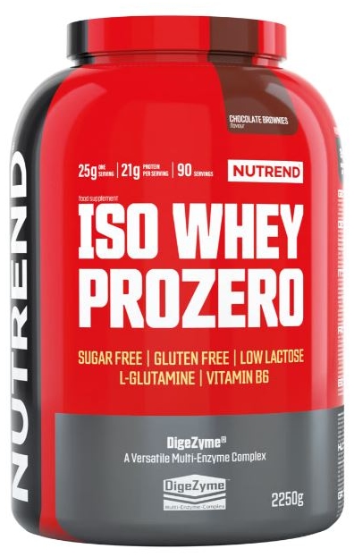 Pudră proteică ISO Whey ProZero Nutrend - brownie cu ciocolată, 2250 g