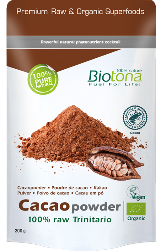 Pudră de cacao, 200 g, Biotona