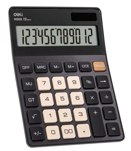 Calculator  Deli - EM309, 12 dgt, negru