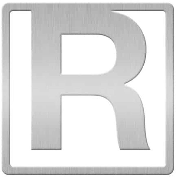 Semn de carte Helvetica - Litera R