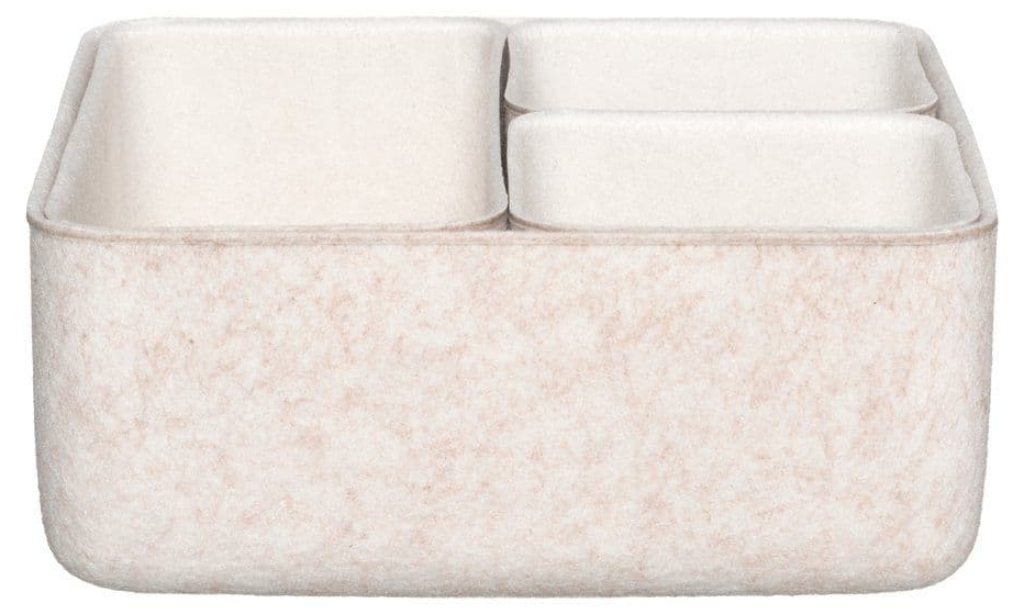 Set coșuri 4Living - Candy, 4 bucăți, bej/alb