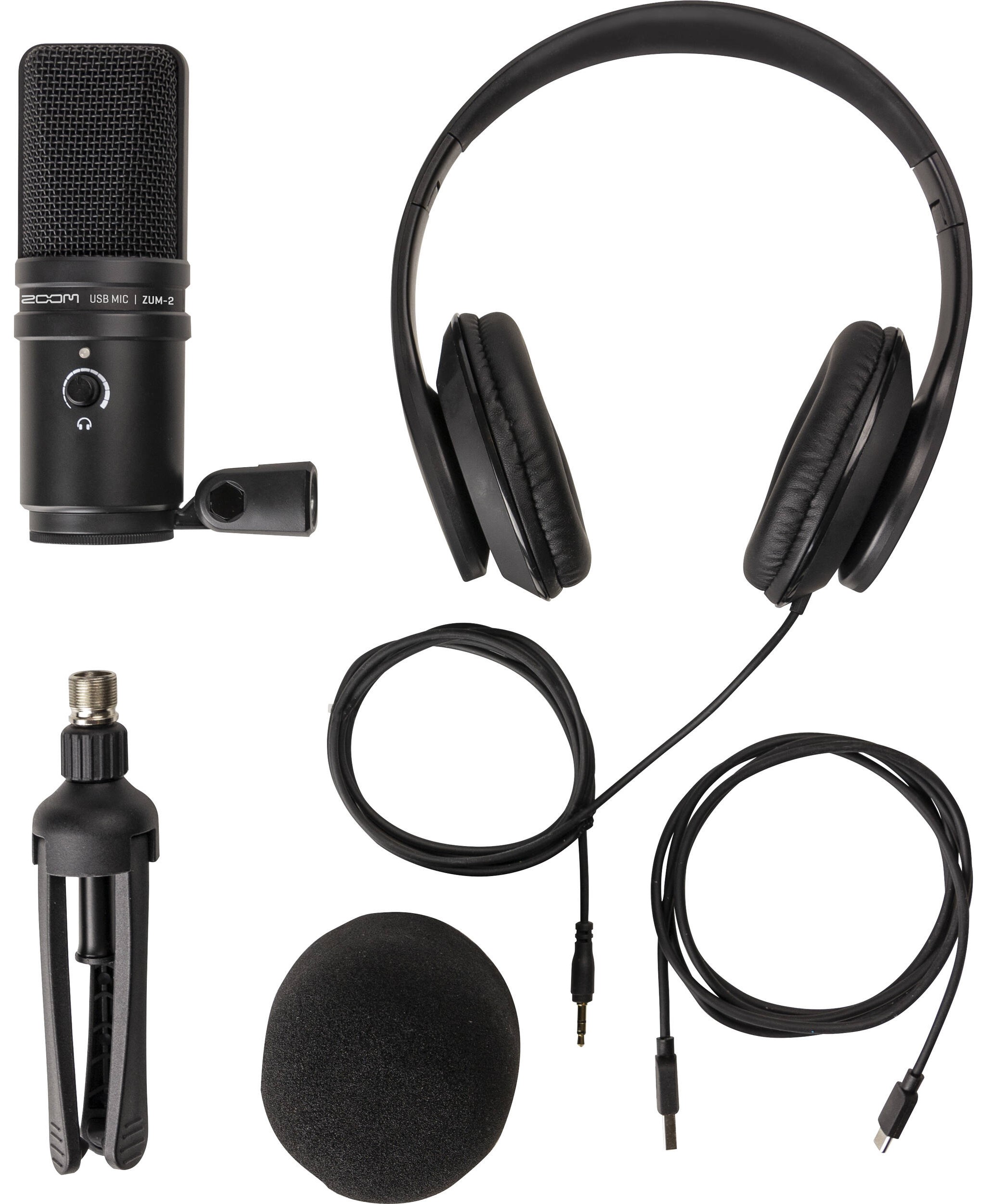Set casti si microfon Zoom - ZUM-2PMP, negru