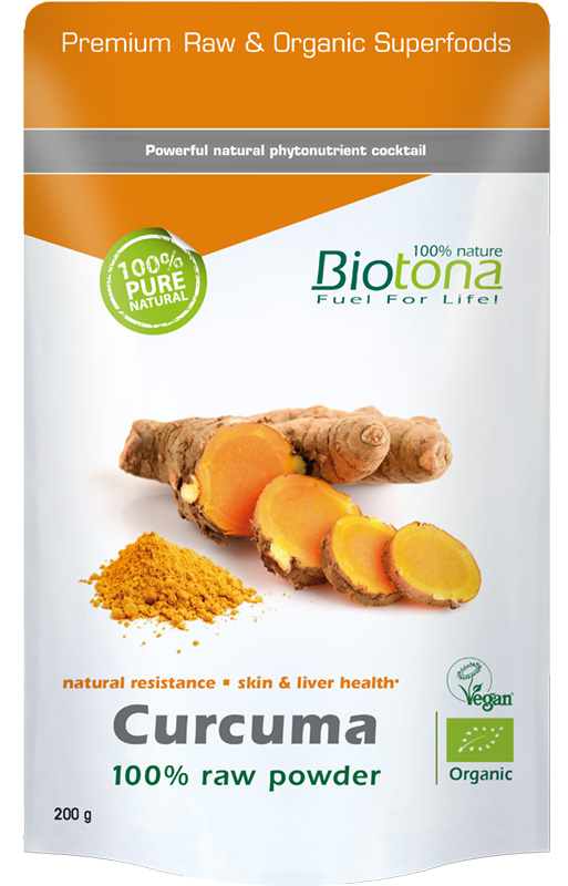 Pudră de turmeric, 200 g, Biotona