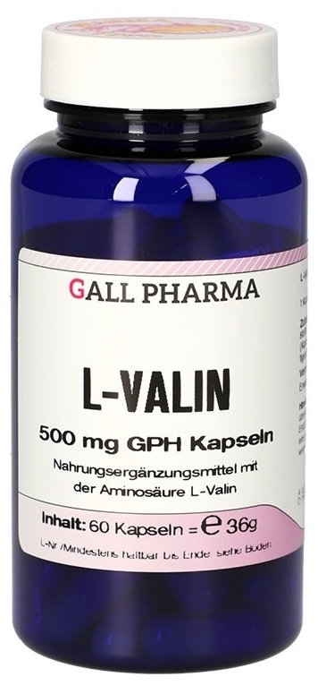 L-Valină, 500 mg, 60 capsule, Gall Pharma