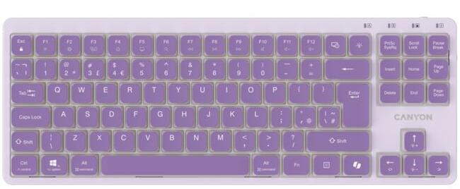 Tastatură mecanică Canyon – OnType 10, TKL, violetă