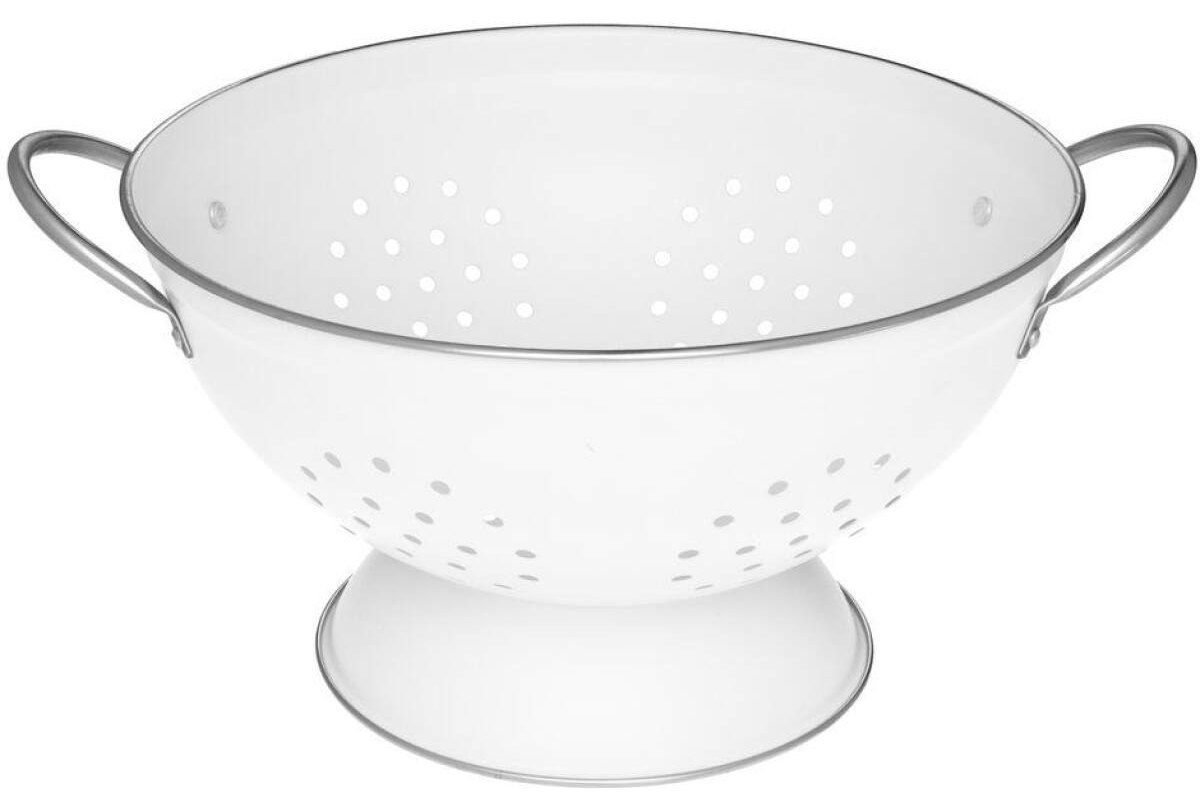 Strecurătoare metalică Maku - Ø25 cm, albă