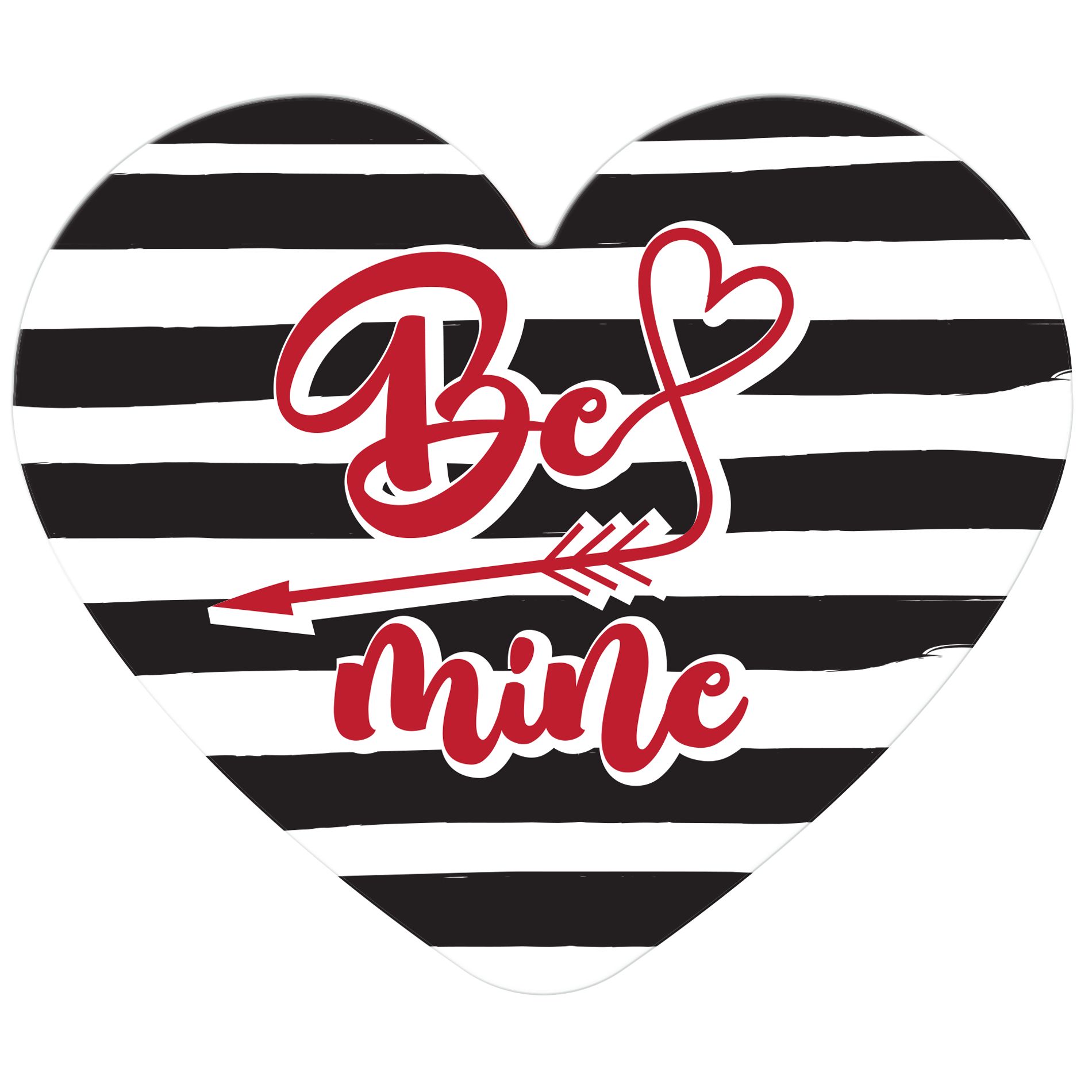 Placa-felicitare - Be mine (in forma de inima)