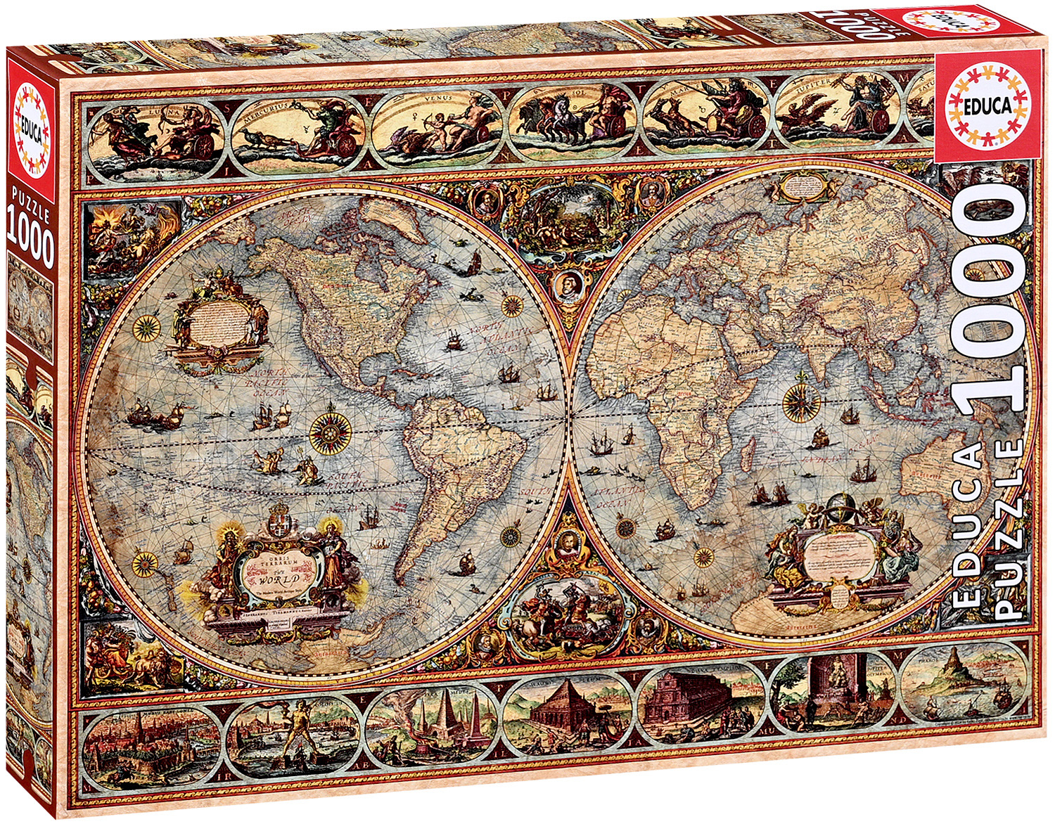 Puzzle Educa din 1000 piese - Lumea