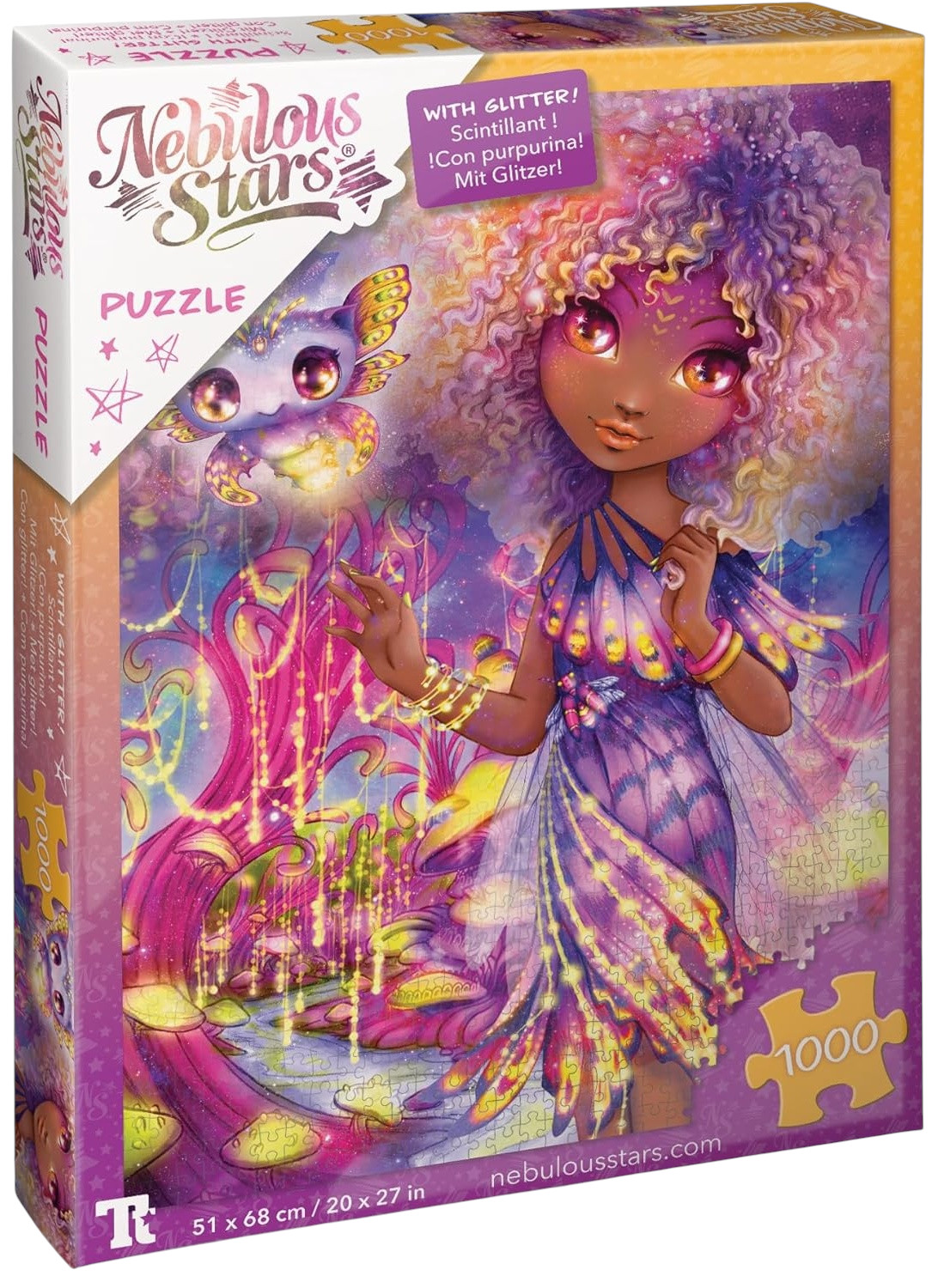 Puzzle cu sclipici Nebulous Stars din 1000 piese - Aurelia și Lumina