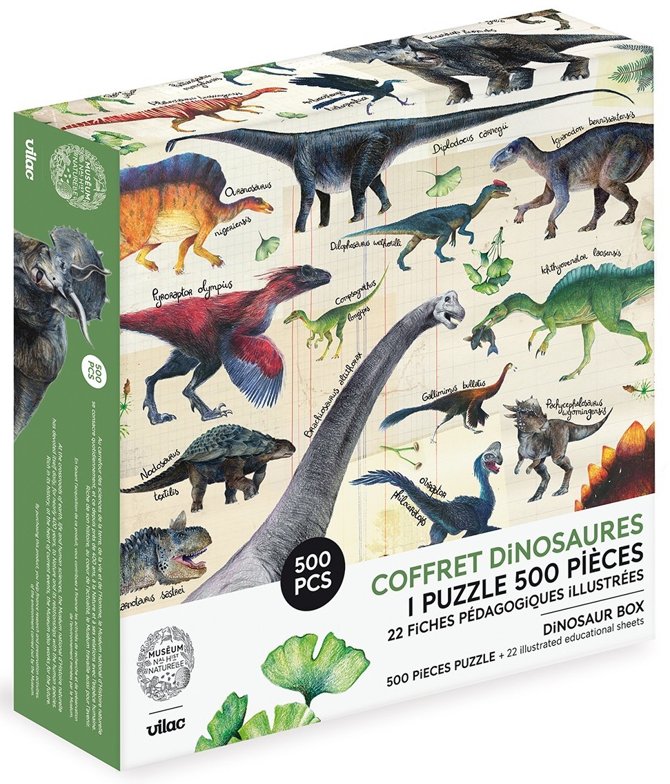Puzzle Vilac din 500 piese - Dinozauri