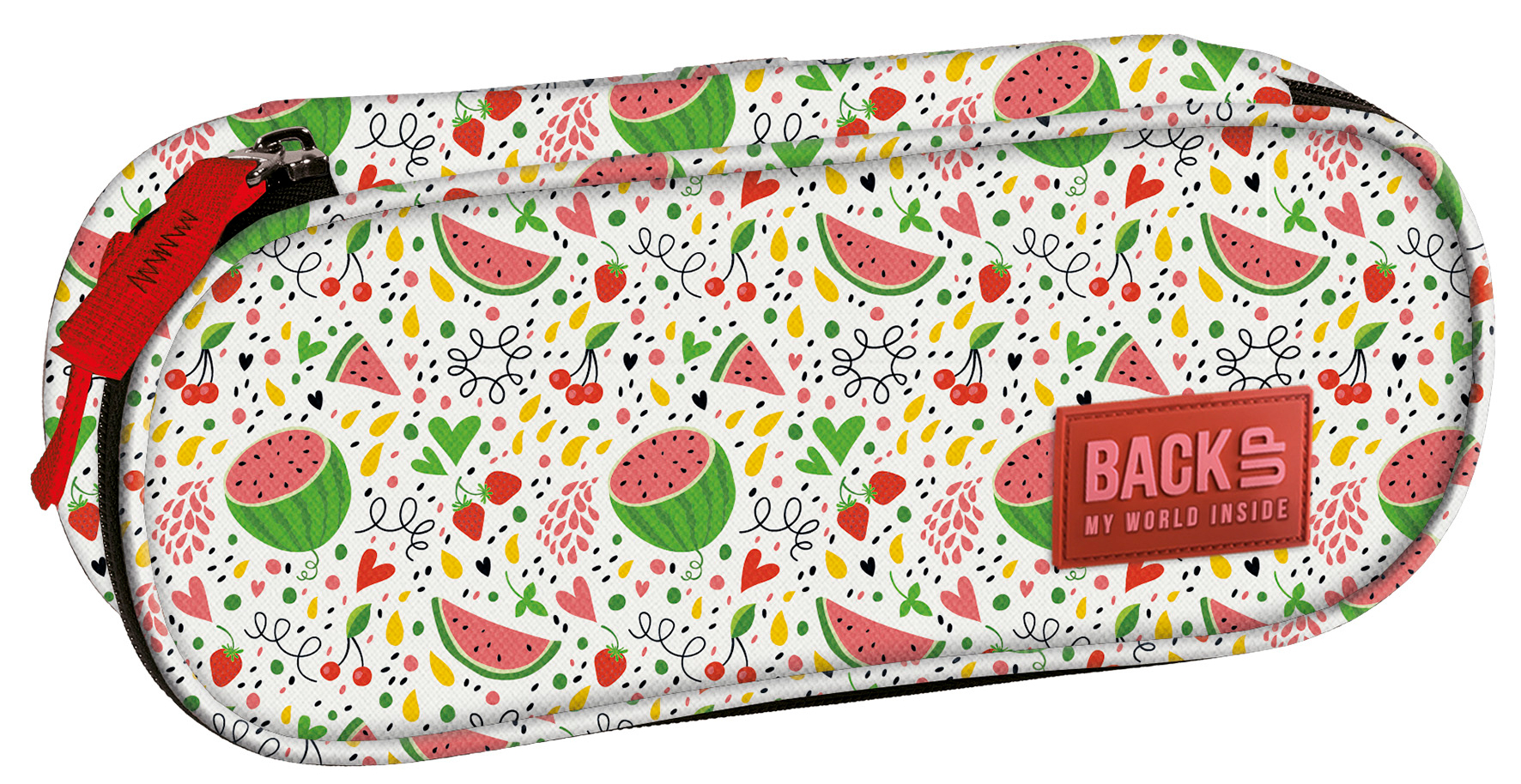 Penar școlar eliptic BackUP A60 - Watermelon, cu separator
