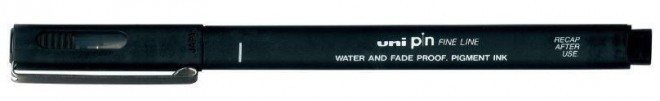 Liner Uniball Pin Fine – Negru, 0.6 mm