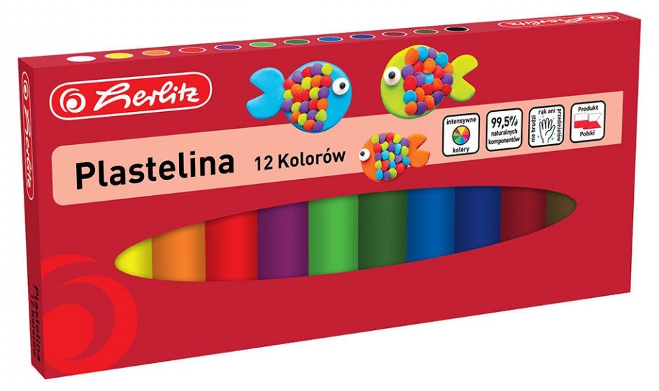 Plastilină Herlitz - 12 culori