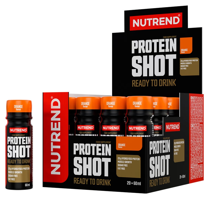 Protein Shot, portocală, 20 x 60 ml, Nutrend