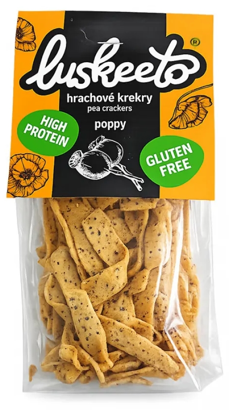 Snack proteic cu mac, fără gluten, 70 g, Luskeeto