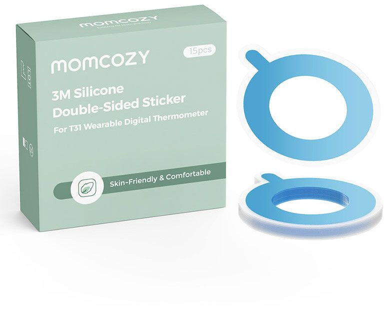 Rezervă plasturi pentru termometru Smart pentru bebeluși Momcozy - 15 bucăți