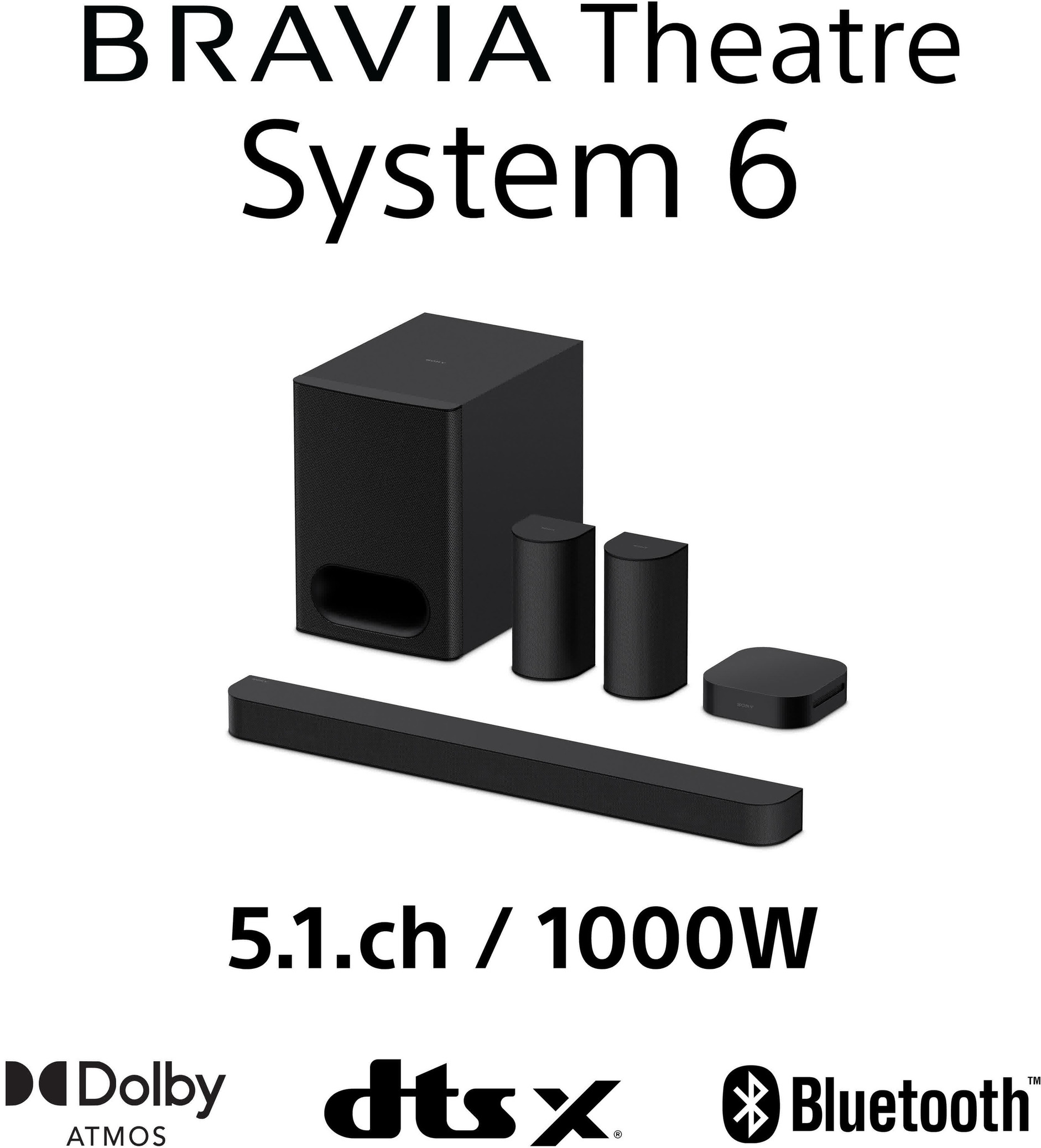 Soundbar Sony - BRAVIA Theater System 6, 5.1, negru