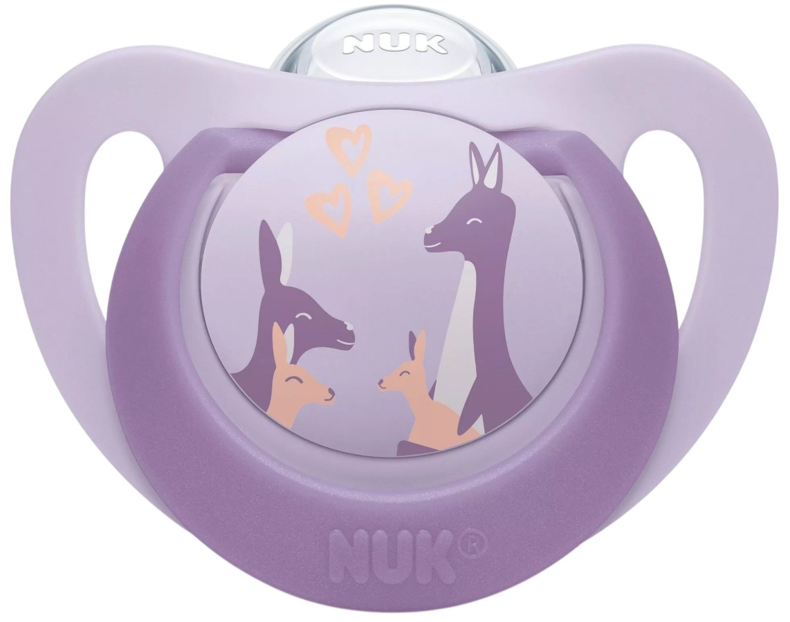Suzetă din silicon NUK First Choice - 18 luni+, cangur