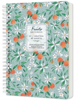 Caiet de schițe Drasca Fruits - Mandarini, A6