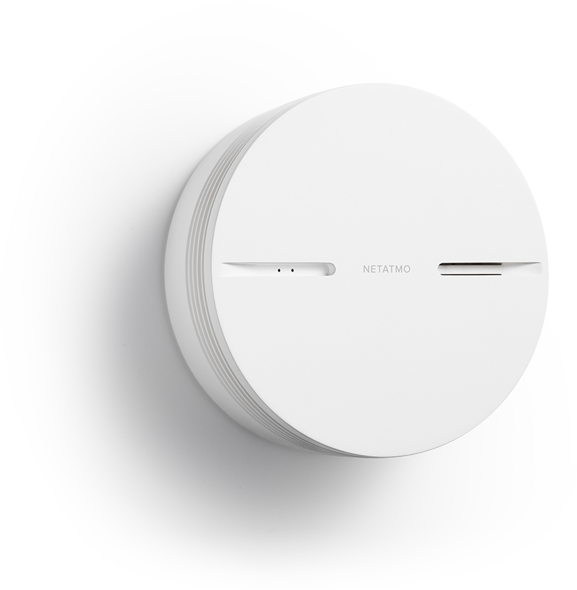 Senzor inteligent de fum Netatmo, alb