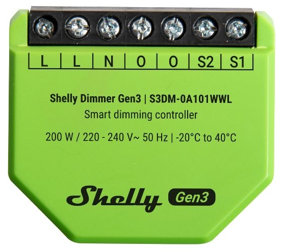 Dimmer smart Shelly - Dimmer Gen3, verde