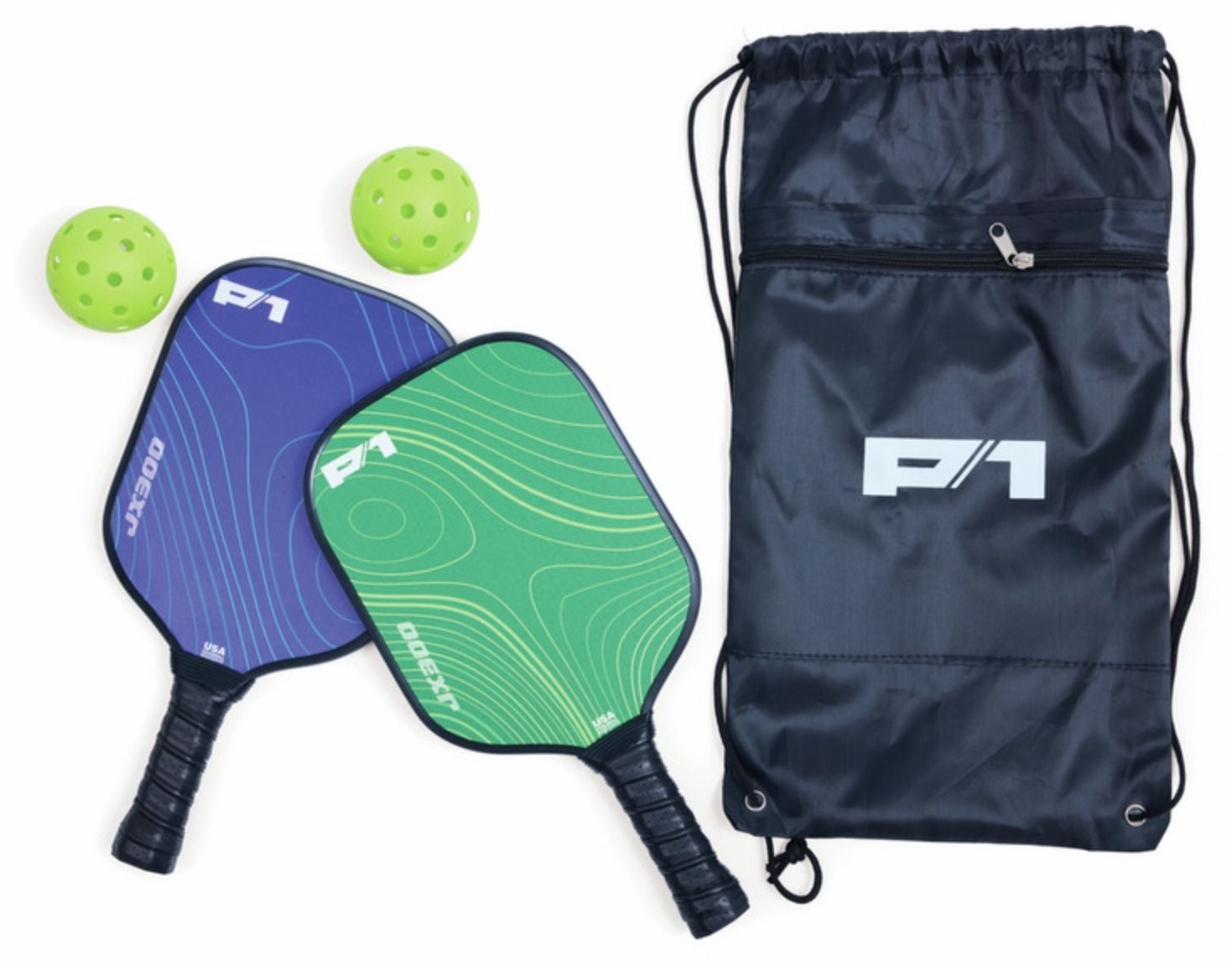 Set de start pentru joc Trelines - Pickleball P1, cu 2 palete și 2 mingi