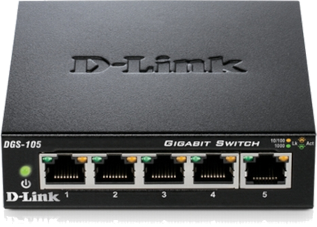 Switch D-Link - DGS-105, 5 porturi, negru