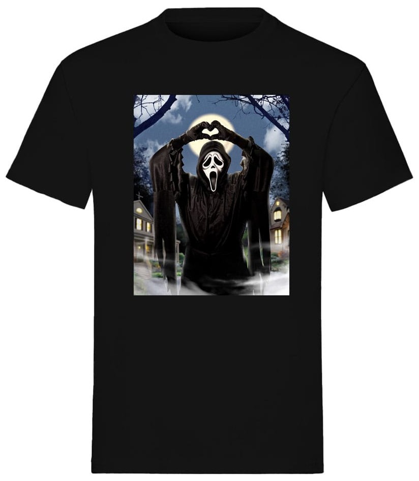 Tricou Indiego Movies: Scream - Ghost Face (Hearts), mărimea S