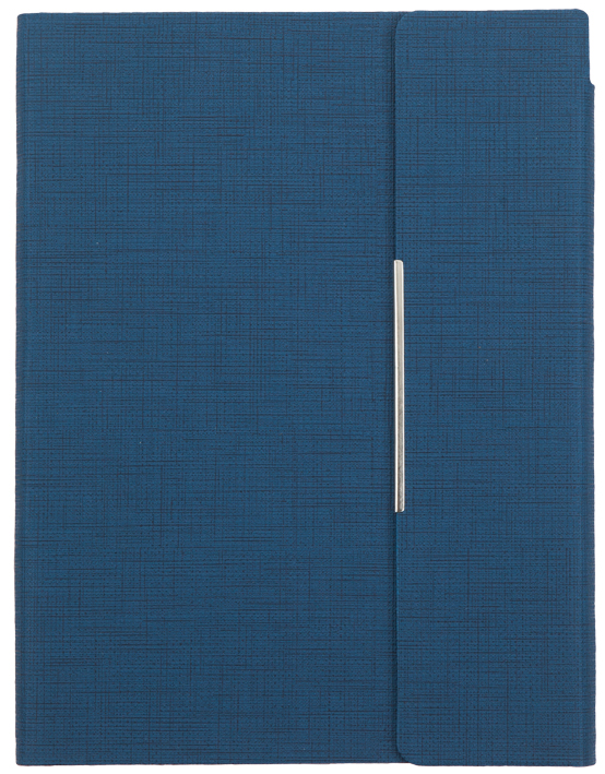 Agenda din piele cu capac magnetic Trend A5 - Albastru inchis