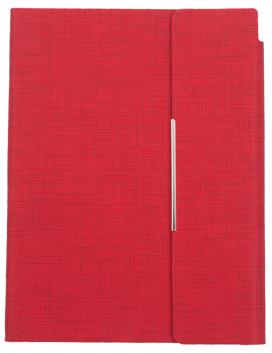 Agenda din piele cu capac magnetic Trend A5 - Rosu