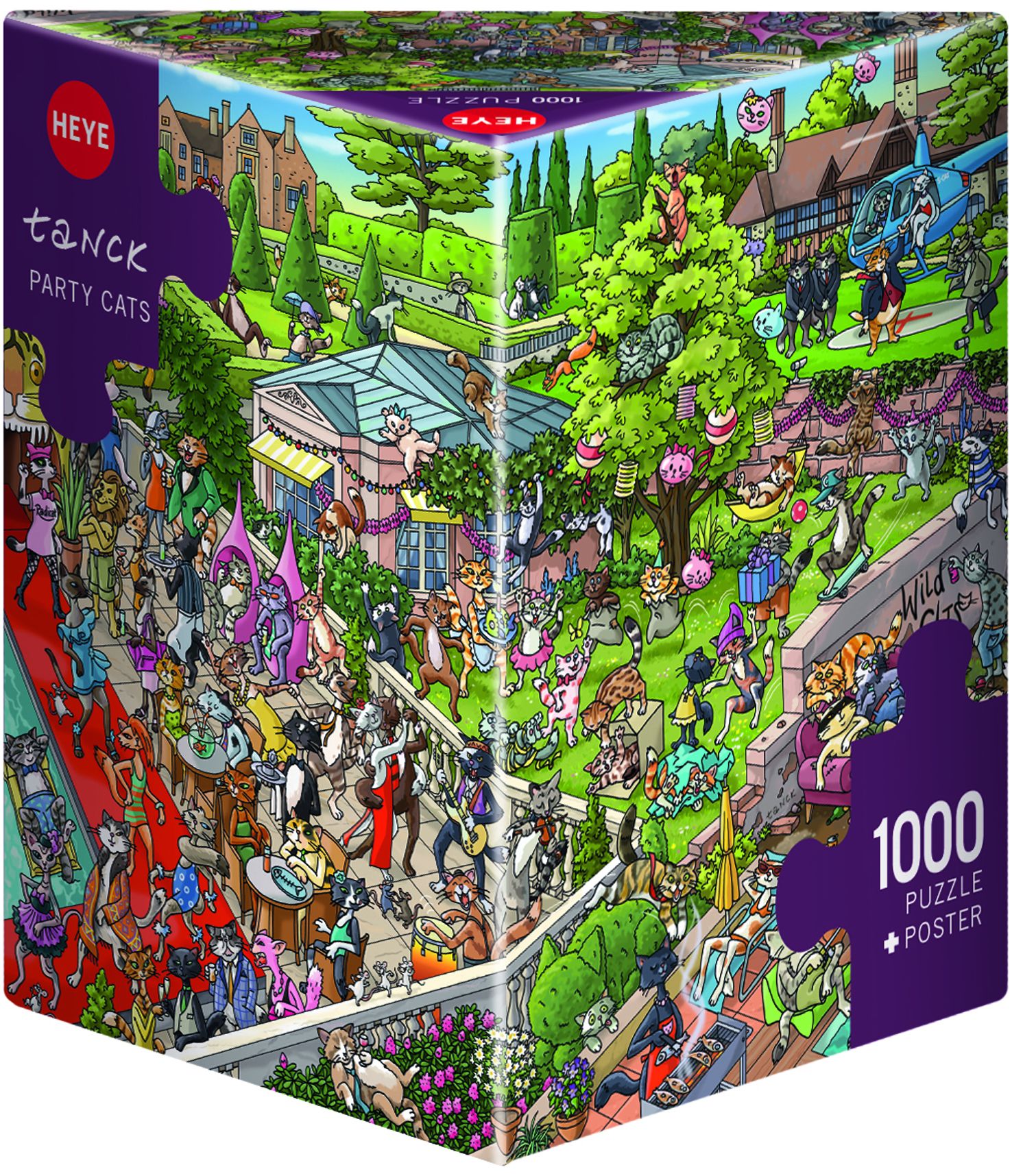 Puzzle Heye din 1000 de piese - Petrecerea pisicilor, Boirgit Tanc