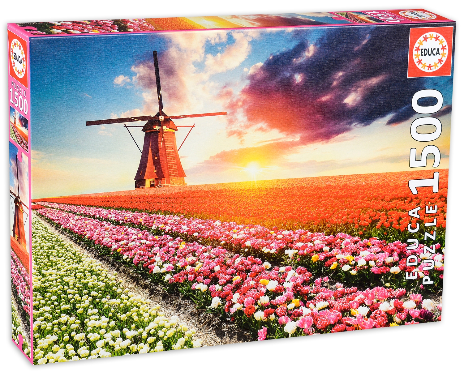 Puzzle Educa din 1500 de piese - Tara lalelelor