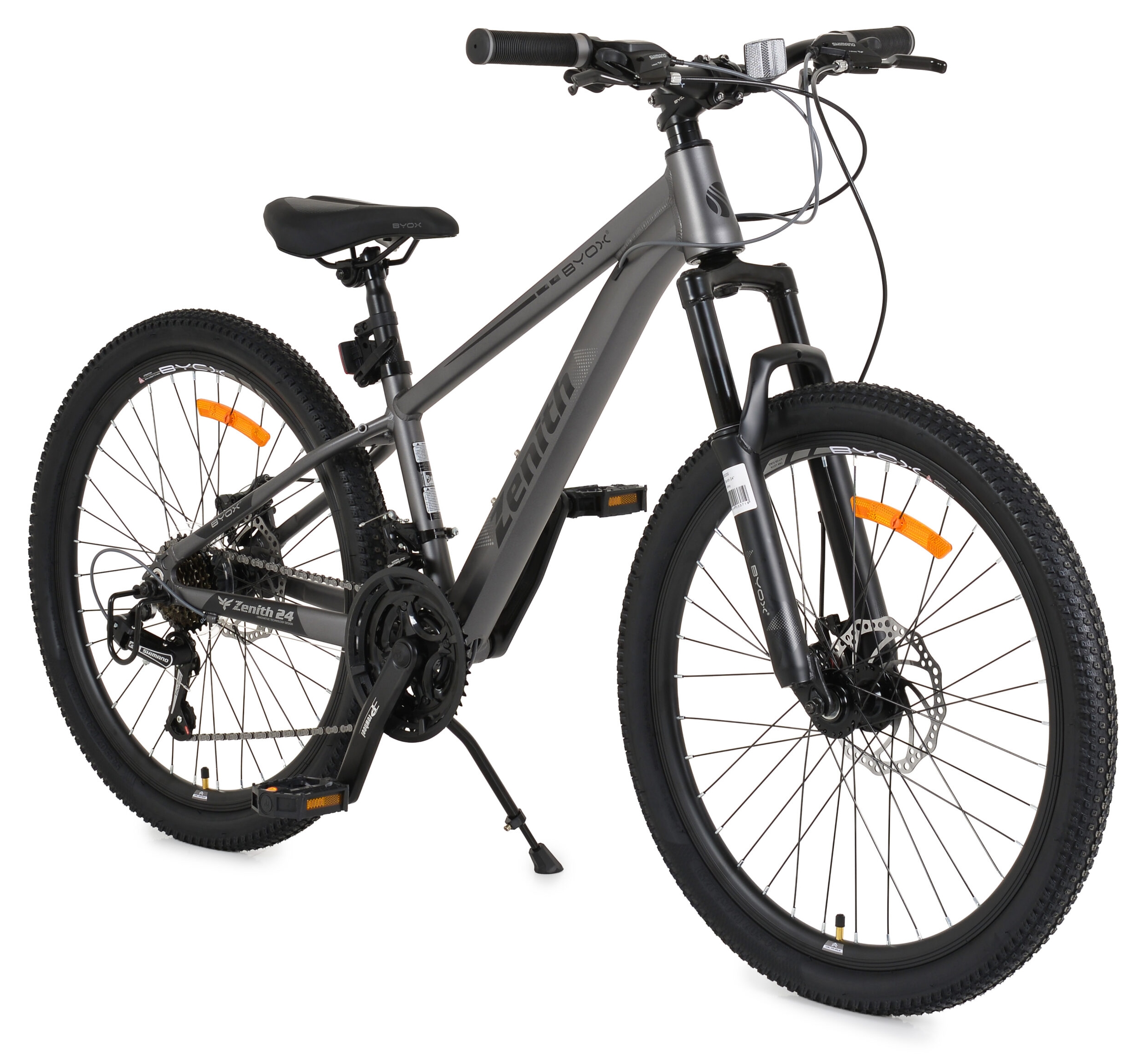 Bicicletă Byox - Zenith, aliaj 24'', gri