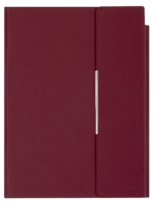 Agenda din piele cu capac magnetic Velvet A5 - Bordo
