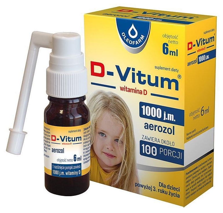 Vitamina D3, spray, 1000 IU, 6 ml, Oleofarm