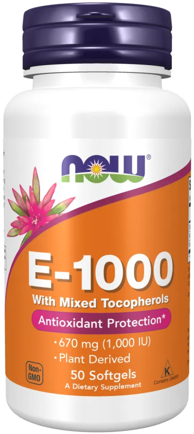 Vitamin E-1000, 50 capsule, Now
