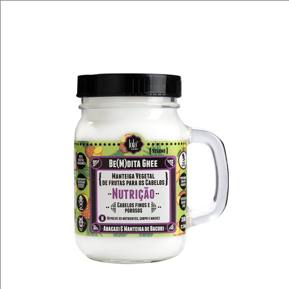 Masca de par intens hrănitoare cu ananas și unt de bacuri Bemdita Ghee Lola Cosmetics, 350 g (Gramaj: 350 g)