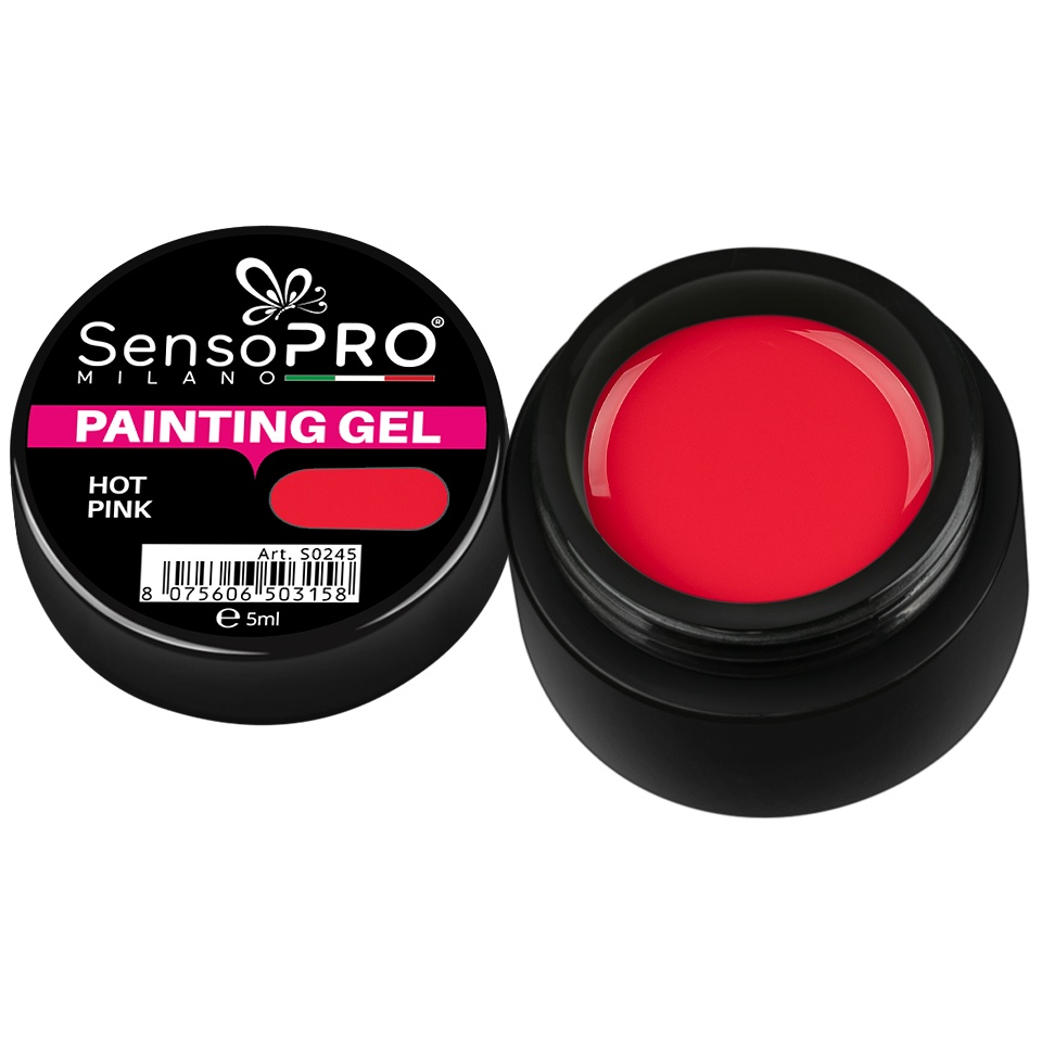Gel UV Colorat Hot Pink 5ml, SensoPRO Milano