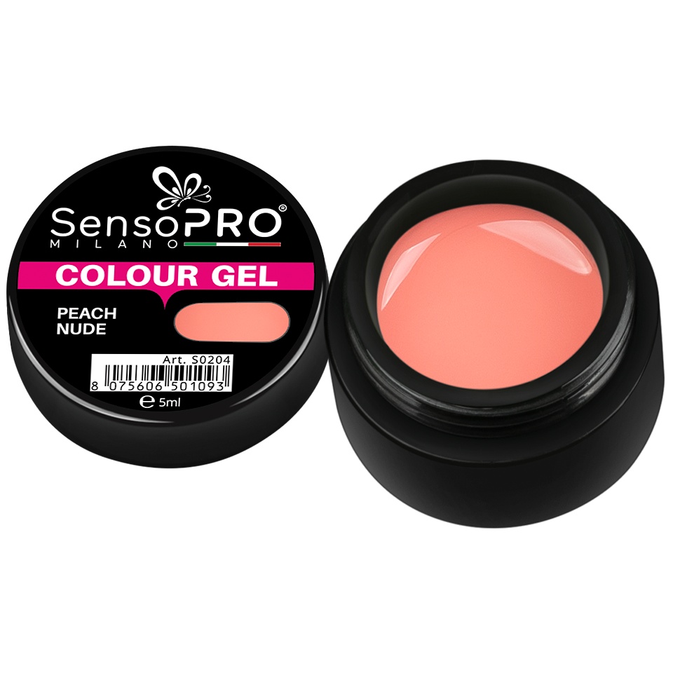 Gel UV Colorat Peach Nude 5ml, SensoPRO Milano