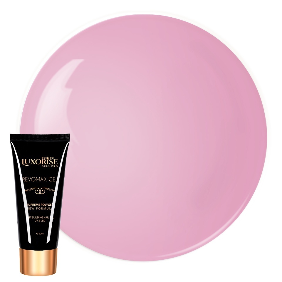 Polygel REVOMAX GEL LUXORISE Milky Pink, 50ml